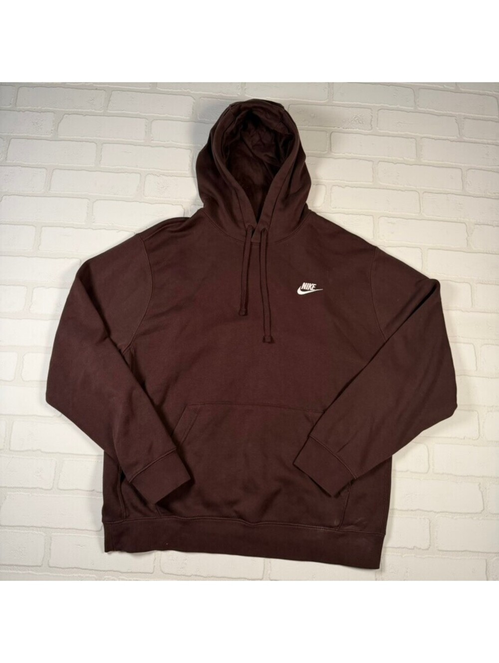 Nike Pullover Hoodie Sweatshirt LARGE Brown